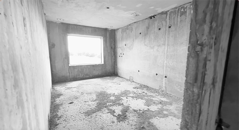 Unfinished building interior